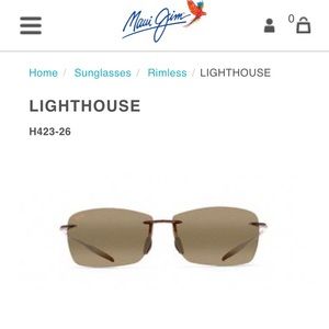 Maui Jim rimless Lighthouse sunglasses